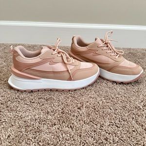 Qupid Pink Platform Sneaker